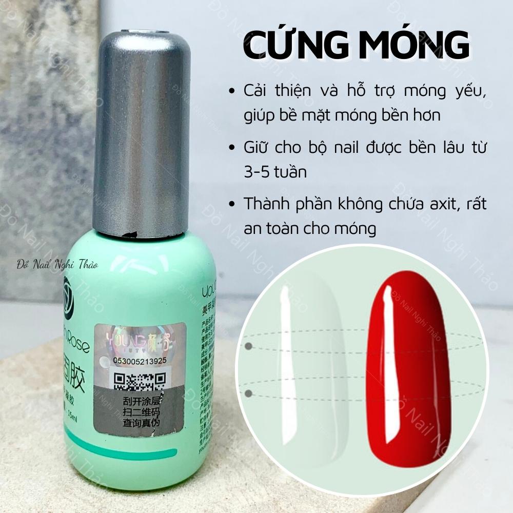 Base top hoa hồng, sơn liên kết móng JELIVA 15ml