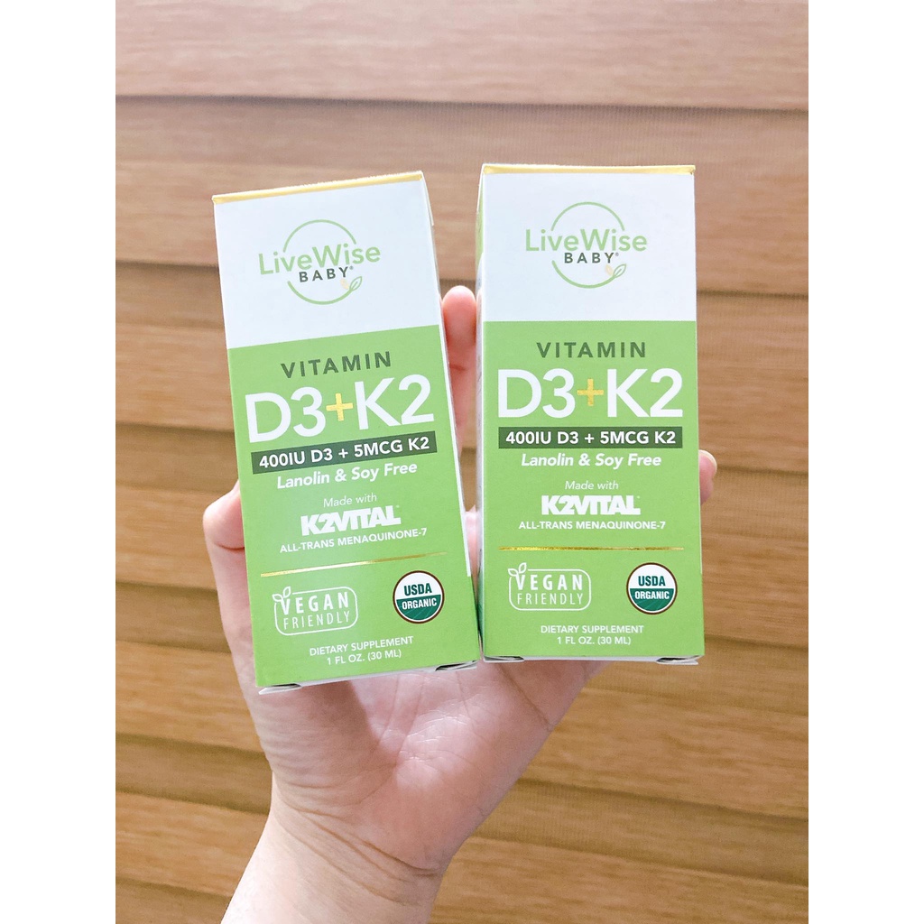 Vitamin D3K2 LiveWise Baby cho bé từ sơ sinh