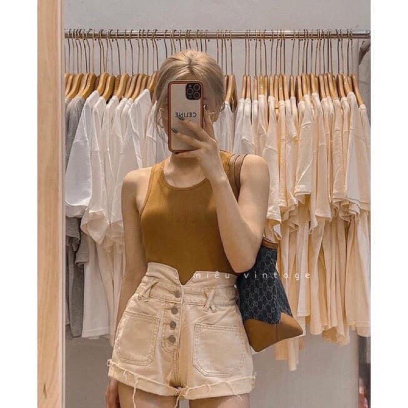 Áo crotop body ngắn lỡ , kiểu dáng body bassic 4 màu chất cotton siêu mềm min thoáng mát MILASU.Store  295