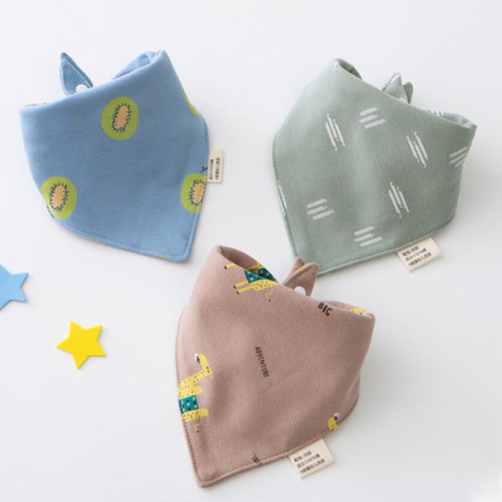 Set 3 Yếm Ăn Cotton Xinh Xắn Dành Cho Các Bé