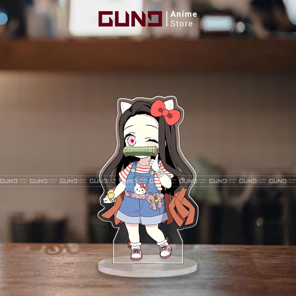 Mô hình Standee Kimetsu No Yaiba Demon Slayer đứng Tượng Mica Acrylic Anime Chibi 8Cm trang trí trưng bày decor bàn học