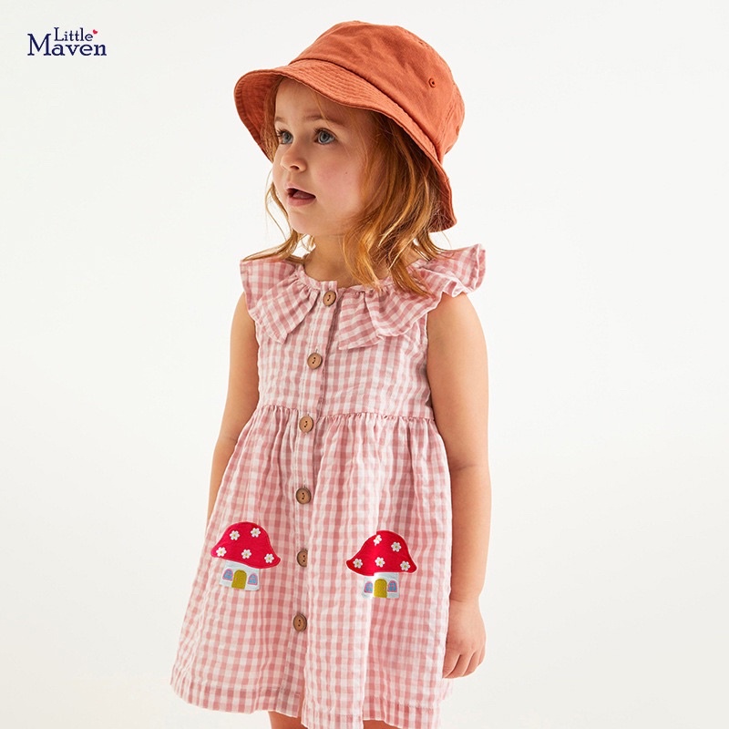 Váy Thun Coton Ngắn Tay Little Maven Mùa Hè Cho Bé - Hàng Chính Hãng - Nhiều Mẫu Từ 2-7 Tuổi - Link 2