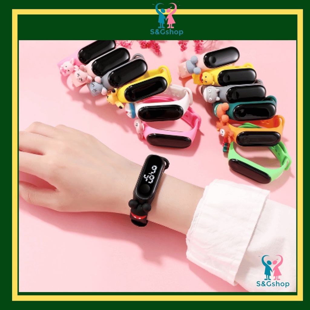 Đồng hồ trẻ em zgo disney silicon, xem ngày, giờ, chống nước cho bé