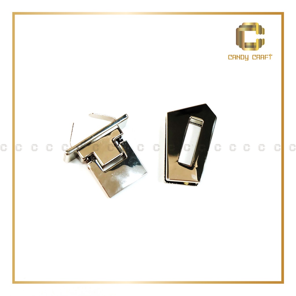 Khóa gập ngũ giác - phụ kiện làm túi xách
