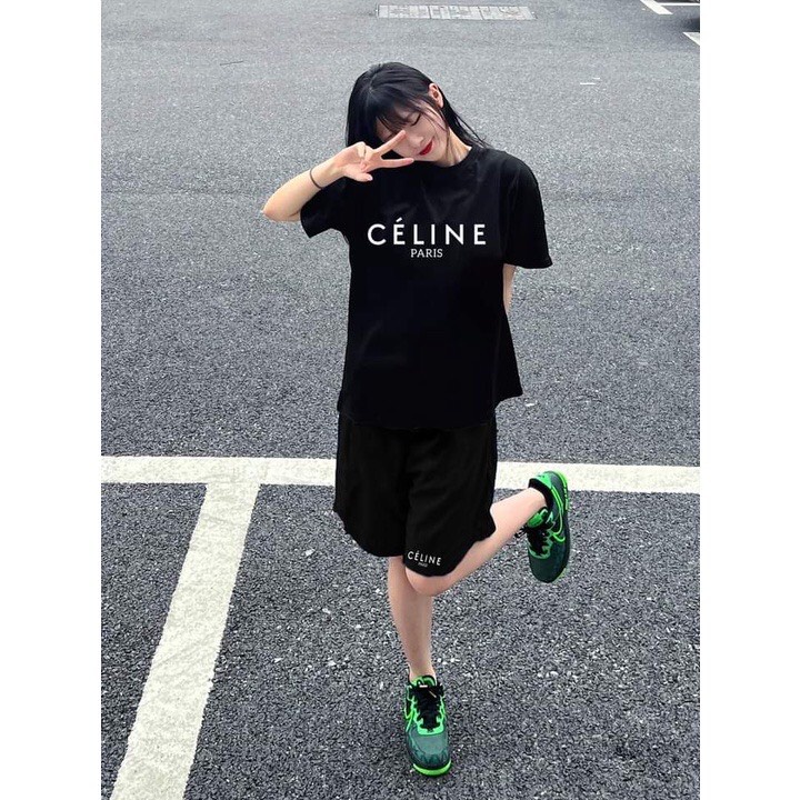 bộ thể thao nam nữ mẫu chữ CE LI NE chất thun mè thoáng mát.