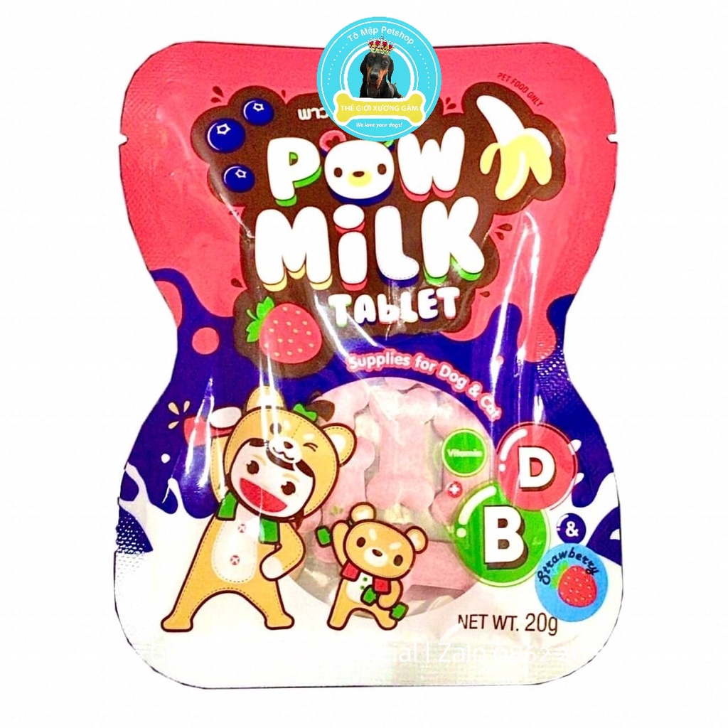 [7 VỊ] KẸO SỮA DÊ THÁI POWMILK GÓI MINI 20GR