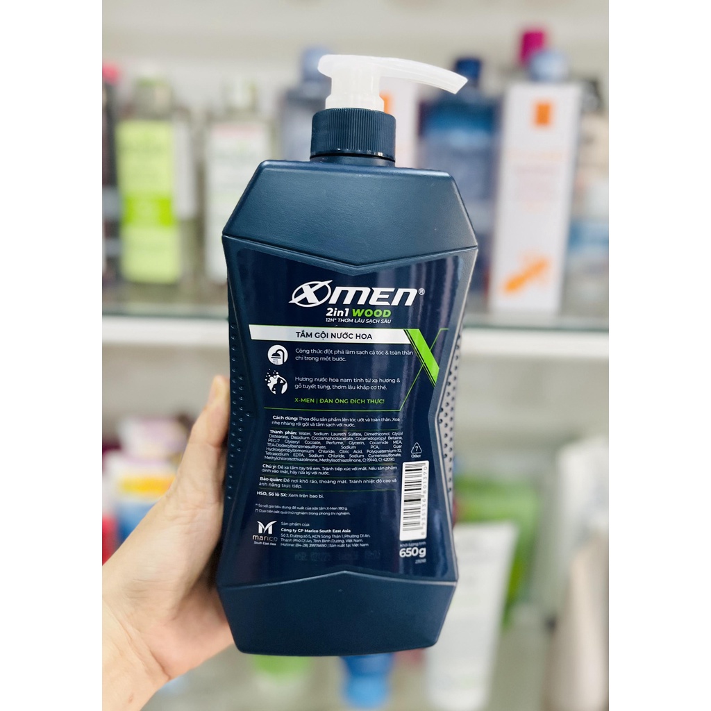 Sữa tắm, gội X-Men sạch sâu 2in1 , 650g ,630g - Có lựa chọn