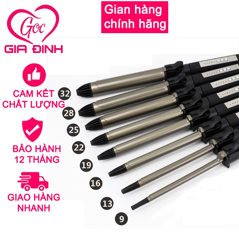 Máy uốn tóc làm xoăn xoay trục XT8137cao cấp chọn phân loại