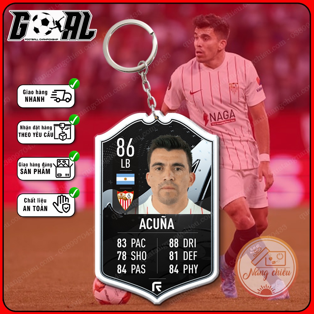 Phụ kiện treo balo, móc khóa gaming- Móc khóa cầu thủ Marcos Javier Acuña- Cầu thủ được yêu thích nhất[12601-12613]