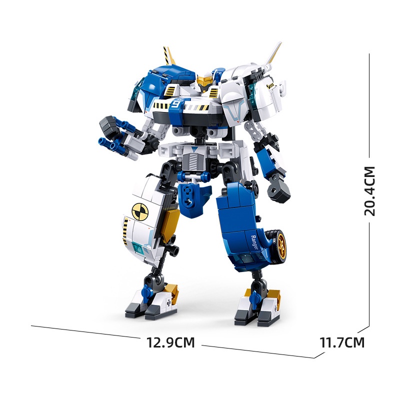 Đồ chơi Lắp ráp Robot biến hình, Sluban B1150 Ranger, Xếp hình thông minh, Mô hình Người máy