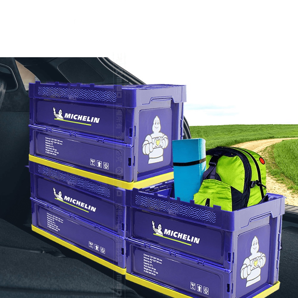 Thùng lưu trữ gấp gọn trên ô tô Michelin  - thùng đựng đồ trên xe hơi có nắp đậy an toàn với nhiều kích thước (18L