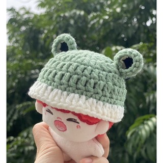 mũ len ếch cho doll 10cm