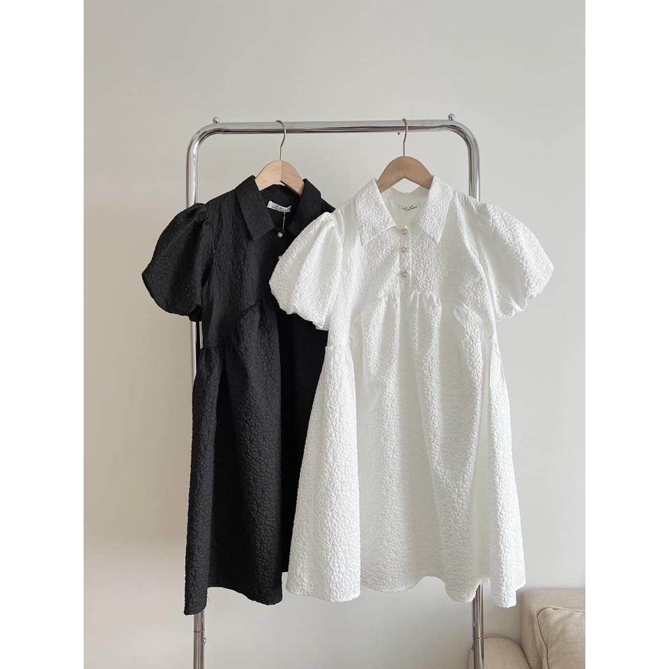 Đầm Váy Babydoll Tay Bồng Dáng Dáng Xoè 2 Lớp Tiểu Thư