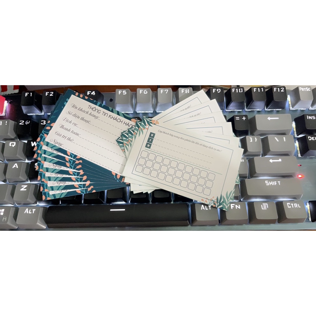 Giấy tích điểm thẻ thông tin khách hàng