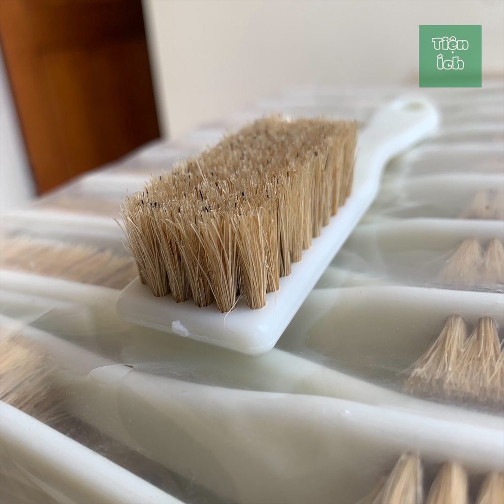 Bàn Chải Đánh Giày Lông Heo Cán Nhựa Dễ  Dàng Sử Dụng Vệ Sinh Giày Dép Ví Da