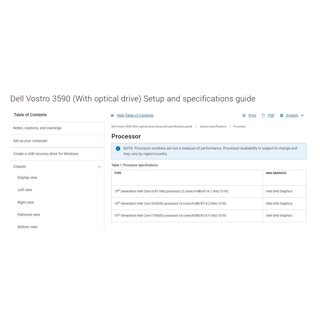 Pin Dell Vostro 3590