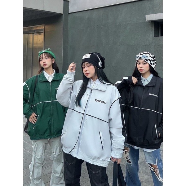ÁO KHOÁC NỮ PHỐI VIỀN CHỈ NỔI PHONG CÁCH CHỐNG NẮNG CẢN GIÓ ĐI MƯA PHONG CÁCH CÁ TÍNH
