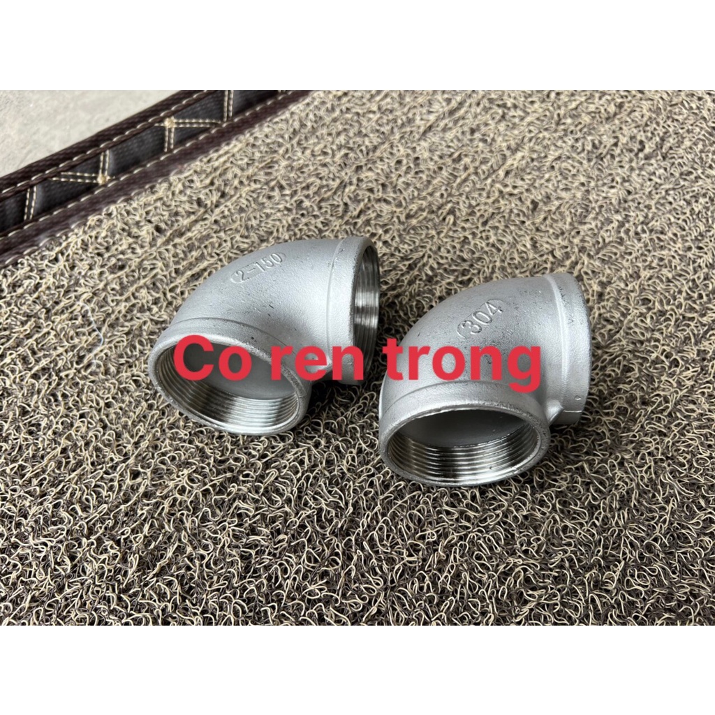 Co ren, tê ren, co ren trong ren ngoài  inox 304 phi 13mm đến 42mm