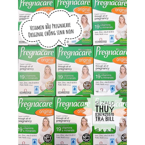 (Hàng trả bill) Vitamin tổng hợp bầu Pregnacare Original UK