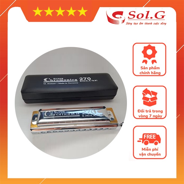 Kèn Harmonica Chromatic Deluxe M754001 - Hohner ( Đức ) - Nhập Khẩu 2021 Phân Phối Nhạc Cụ Phụ Kiện Chính Hãng SolG