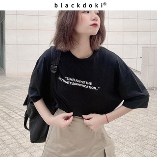 Áo thun nữ BLACKDOKI-CMBYN , áo phông nữ hiện đại basic cá tính form rộng tay lỡ cá tính cotton