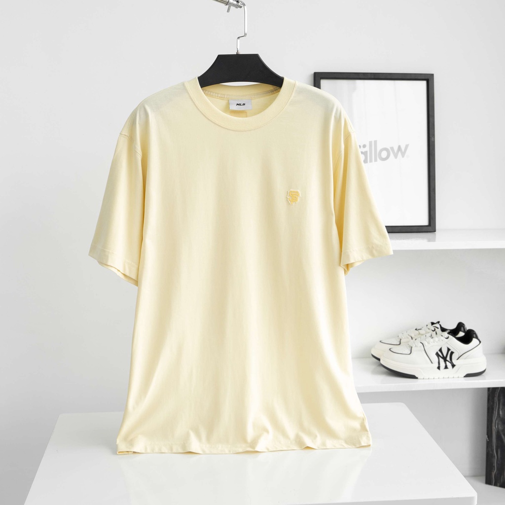 Áo phông M/L/B logo nhỏ basic 4 màu phong cách Hàn Quốc