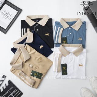 Áo thun polo nam cổ bẻ basic cvc vải cá sấu cotton trẻ trungngắn tay cực sang trọng indochi