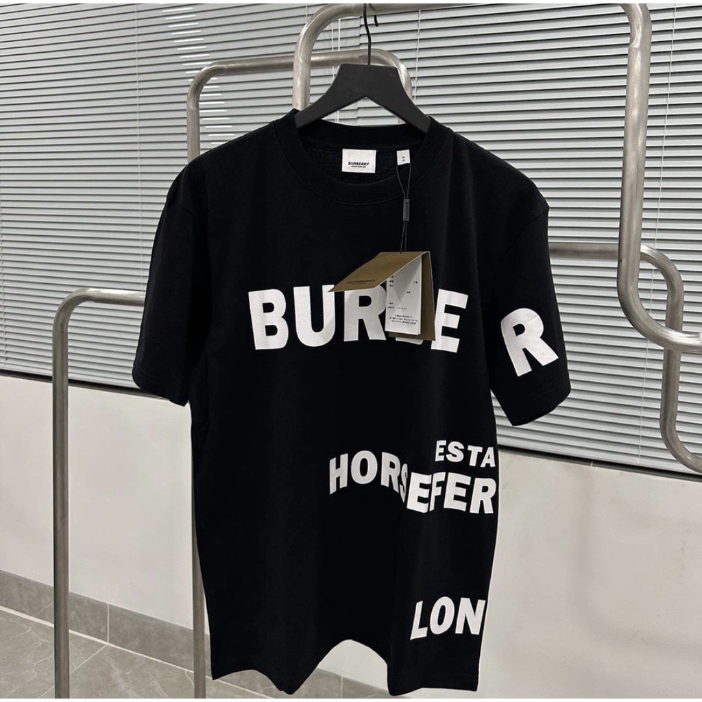 Áo Phông Nam Nữ BURBERRY Chất Liệu Cotton Thoáng Mát Hình In Siêu ...