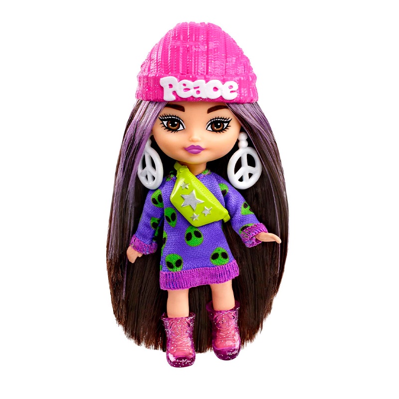 Đồ Chơi BARBIE Búp Bê Mini Mini Extra - Ailen Print Hoodie HLN46/HLN44