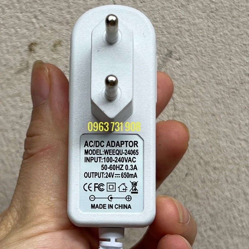 ADAPTER MÁY KHUẾCH TÁN TINH DẦU 24V/0,5A-0.65A | CỐC SẠC MÁY XÔNG TINH DẦU | NGUỒN