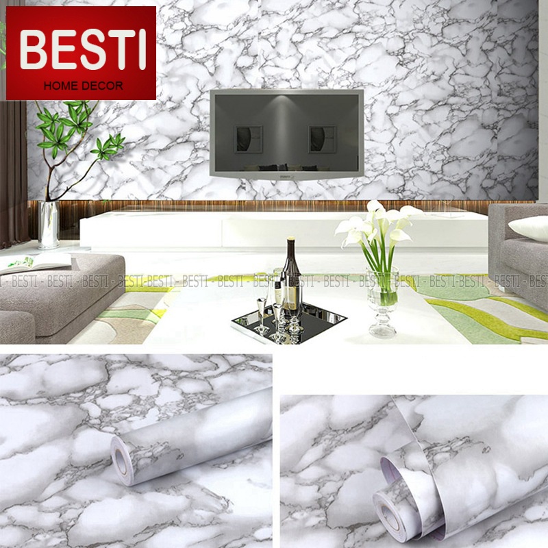 Giấy dán tường giả gạch có keo sẵn màu trắng đỏ xanh 3d chống nước phòng ngủ  10m Besti