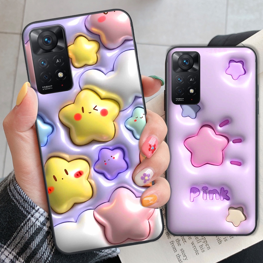 Ốp Xiaomi Redmi Note 11 4G / Note 11S / Note 11 Pro 5G in phẳng hiệu ứng 3D giả nổi siêu thật, cực xinh, cá tính