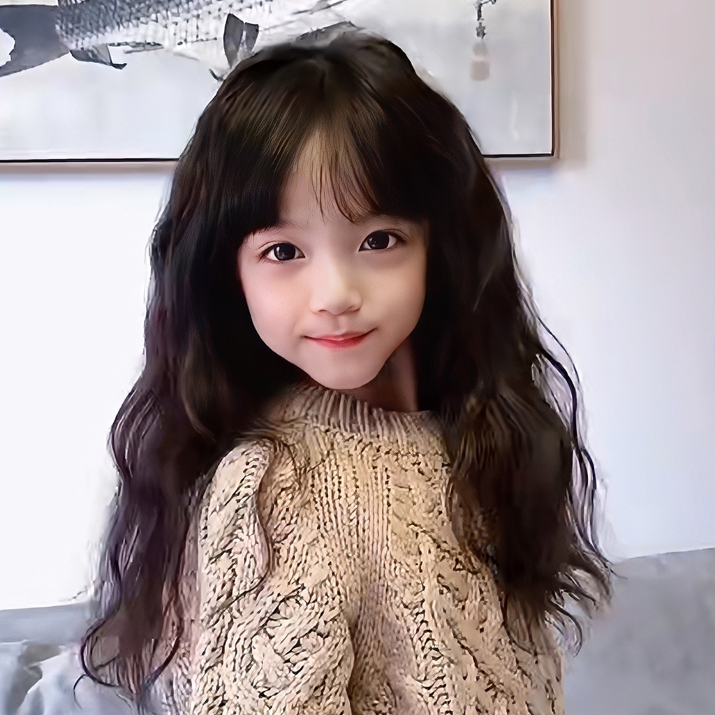 Bộ Tóc Giả Dài Xoăn Tự Nhiên Bằng Len Dành Cho Trẻ Em Biểu Diễn