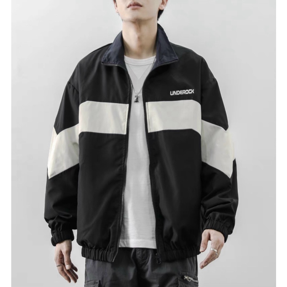 (Mẫu Mới) Áo khoác dù sọc Logo Bomber Nam Nữ Ulzzang Form Rộng Phong Cách Năng Động Cá Tính hhp