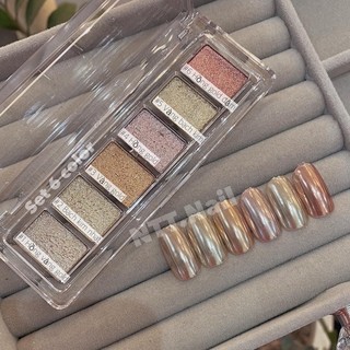 Tráng gương nén set 6 màu siêu bóng, màu thông dụng nhất ngành NAILS