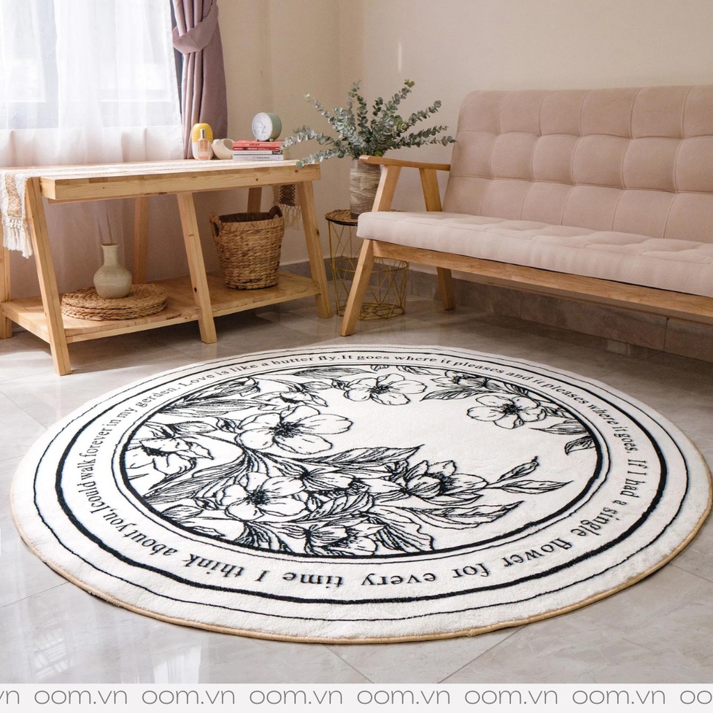 THẢM TRÒN TRANG TRÍ FLORAL