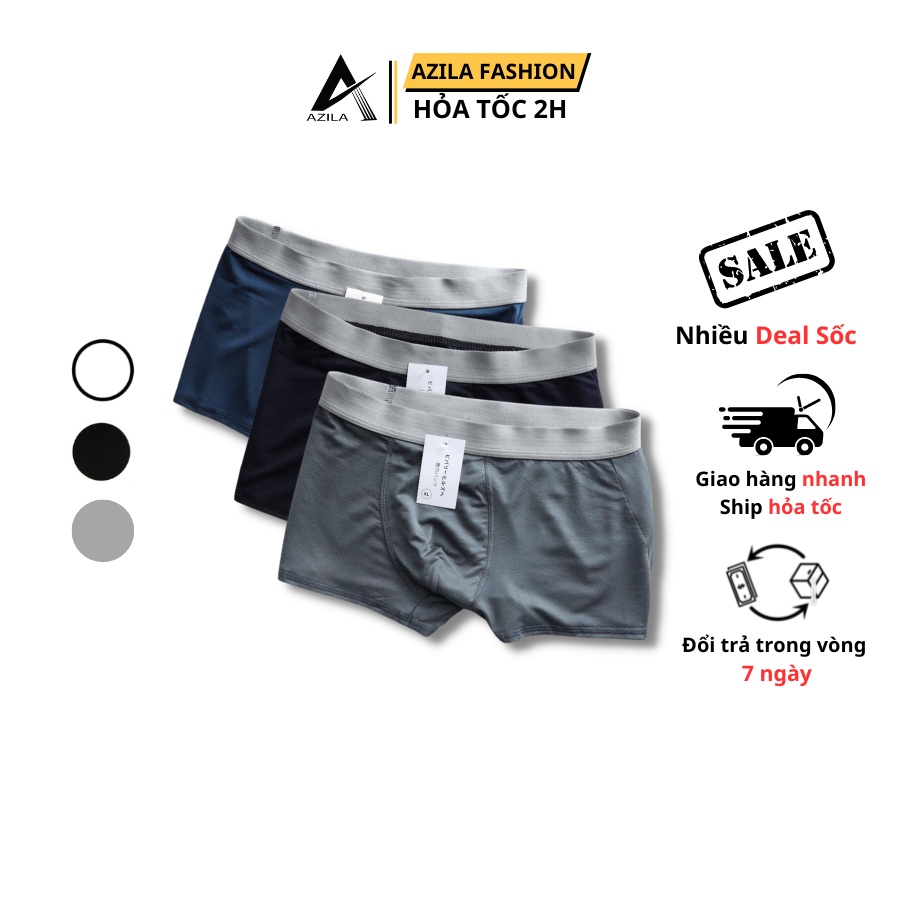 Quần Lót Nam Boxer Thun Lạnh Co dãn 4 chiều, Quần sịp Nam Thun Lạnh Boxer -AZILA20