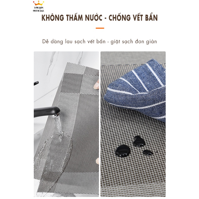 Tấm Lót Bàn Ăn Cách Nhiệt, Chống Thấm Nước, Bộ 4 Cái - YouQin