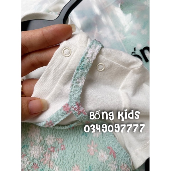 Set Váy Dây Bé Gái Kèm Áo Hoa Nhí GÊ(phom ngắn nửa đùi)