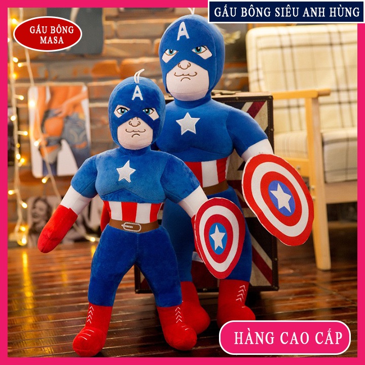 Gấu bông siêu nhân anh hùng đội trưởng mỹ,Gấu bông Captian America