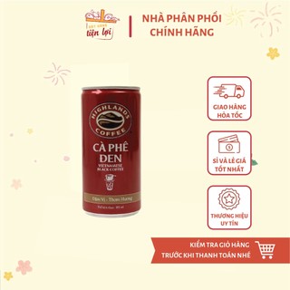 Cà Phê Đen Highlands Coffee 185ml/lon