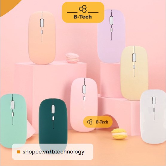Chuột không dây bluetooth wireless mouse pin sạc W110, chuột cho macbook ipad android phone tablet - B-Tech, BTech TPHCM | BigBuy360 - bigbuy360.vn