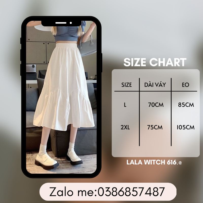Chân váy dài 2 tầng vải trơn thiết kế đẹp lạ,chân váy dài hai tầng trơn phòng cách hàn quốc dáng xoè chữ a màu trắng 07
