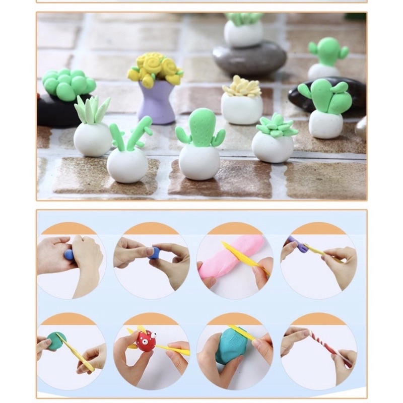 Đất sét hữu cơ Duckey _Đấ t nặn,slam cao cấp an toàn cho bé