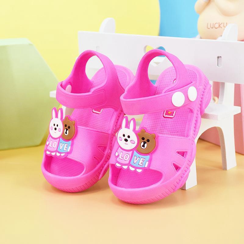 Dép tập đi cho bé trai bé gái đế cao su mềm chống trượt họa tiết xinh xắn đáng yêu cho bé DTD24