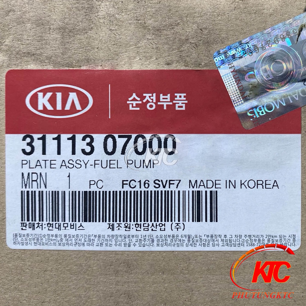 Nắp bơm xang Morning 2006-2018 hãng KIA, 3111307000/ 3111307000CCB