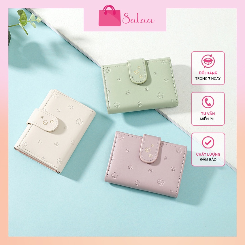 Ví Nữ Ngắn Đẹp Cầm Tay Mini Nhỏ Gọn Nhiều Ngăn Bỏ Túi Siêu Cute Salaa Store