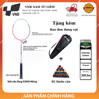  Vợt Cầu Lông VNB V200i Hồng chính hãng carbon siêu nhẹ 