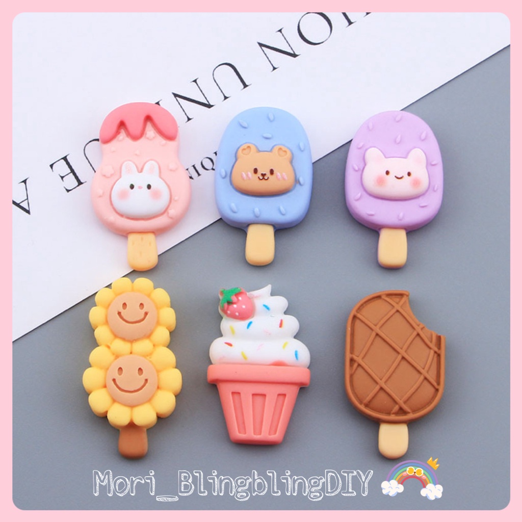 Phụ Kiện Charm Sticker Hình Que Kem Dễ Thương