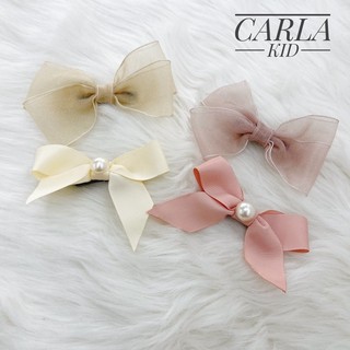 Set 2 kẹp tóc cặp tóc voan nơ carla cao cấp phong cách hàn quốc siêu xinh